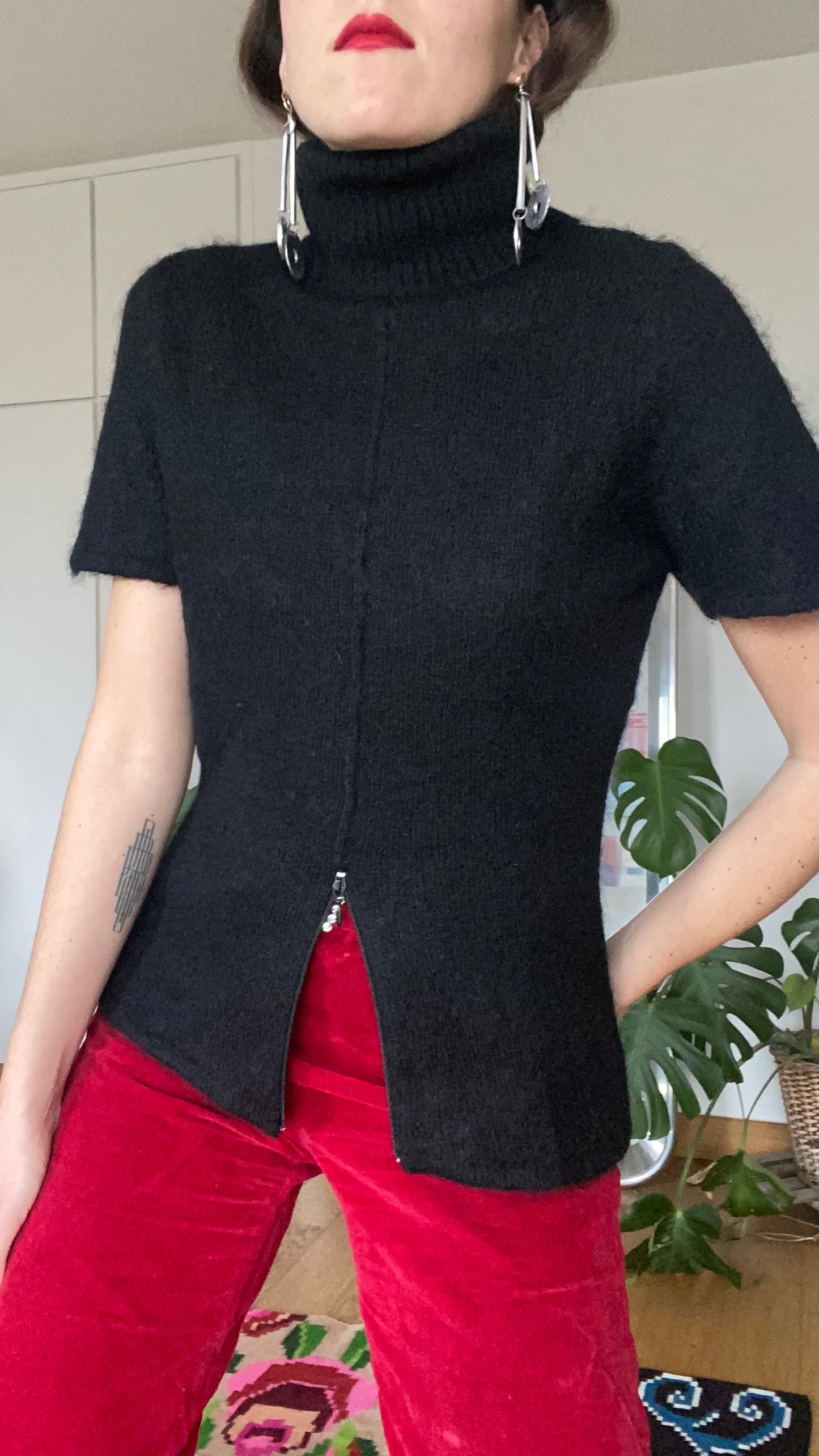 Pull en mohair zippé 1990