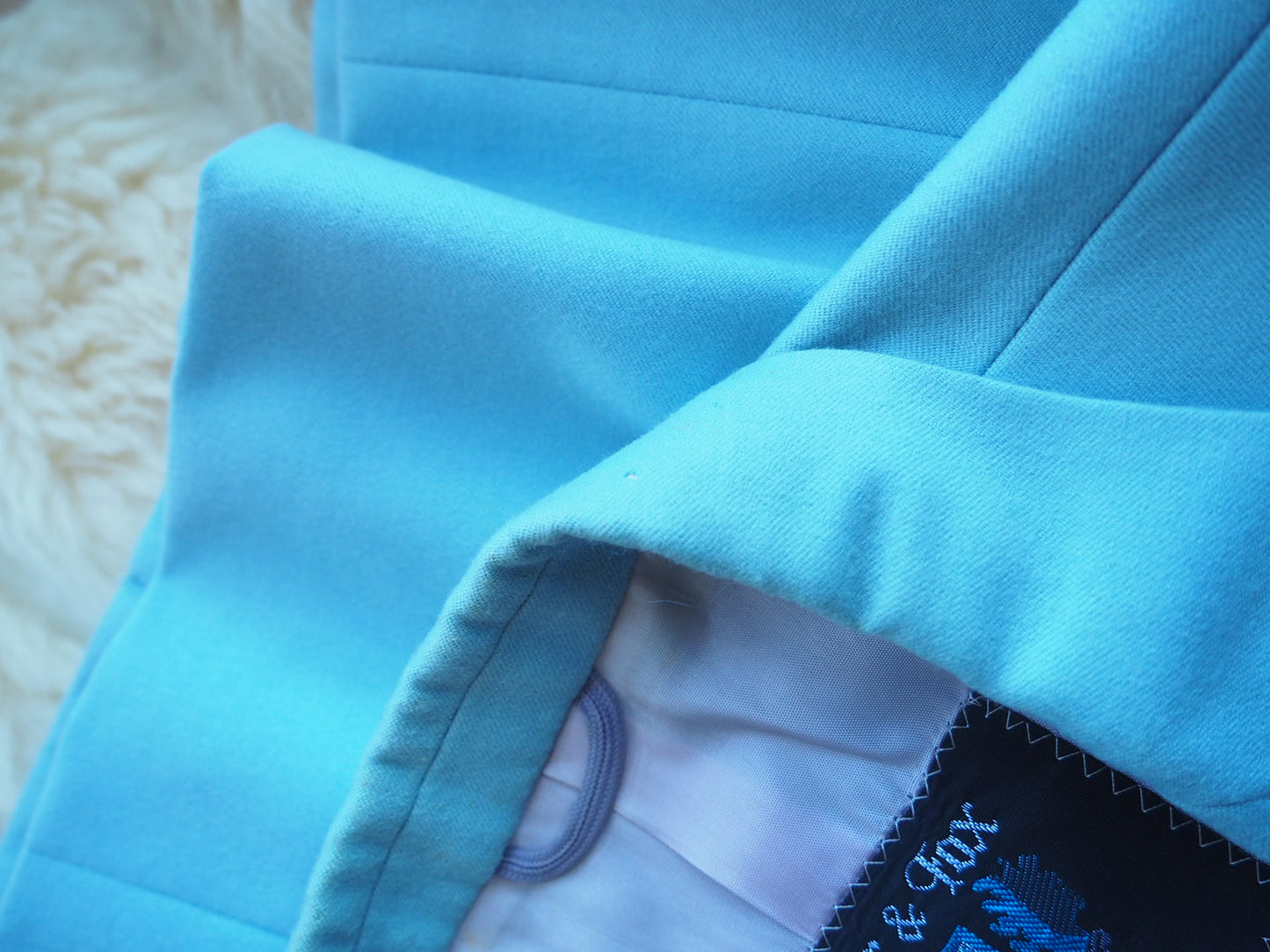 Costume en laine bleu 1990