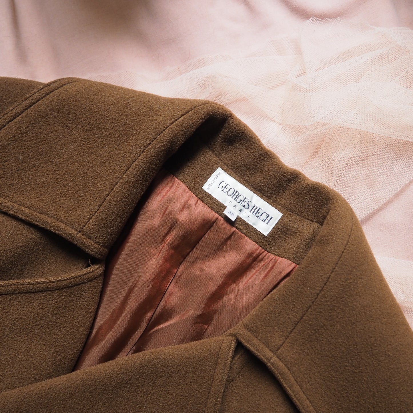 GEORGE RECH wool & cashmere trench coat (M)