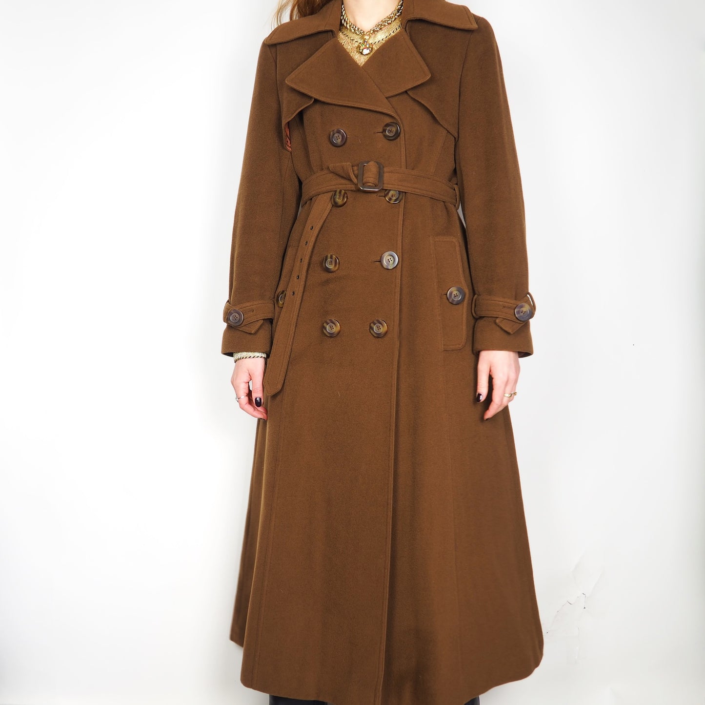 GEORGE RECH wool & cashmere trench coat (M)