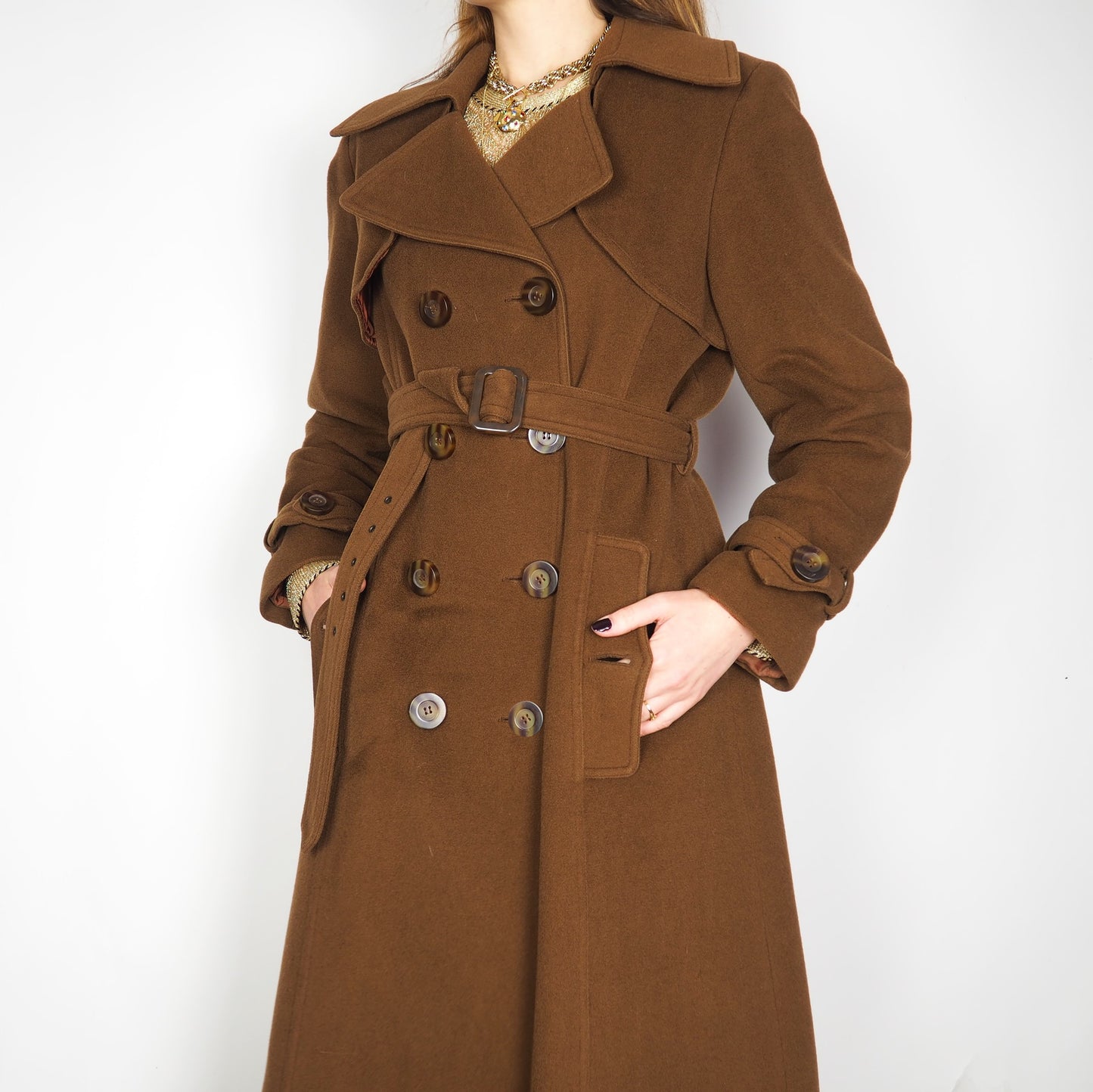 GEORGE RECH wool & cashmere trench coat (M)