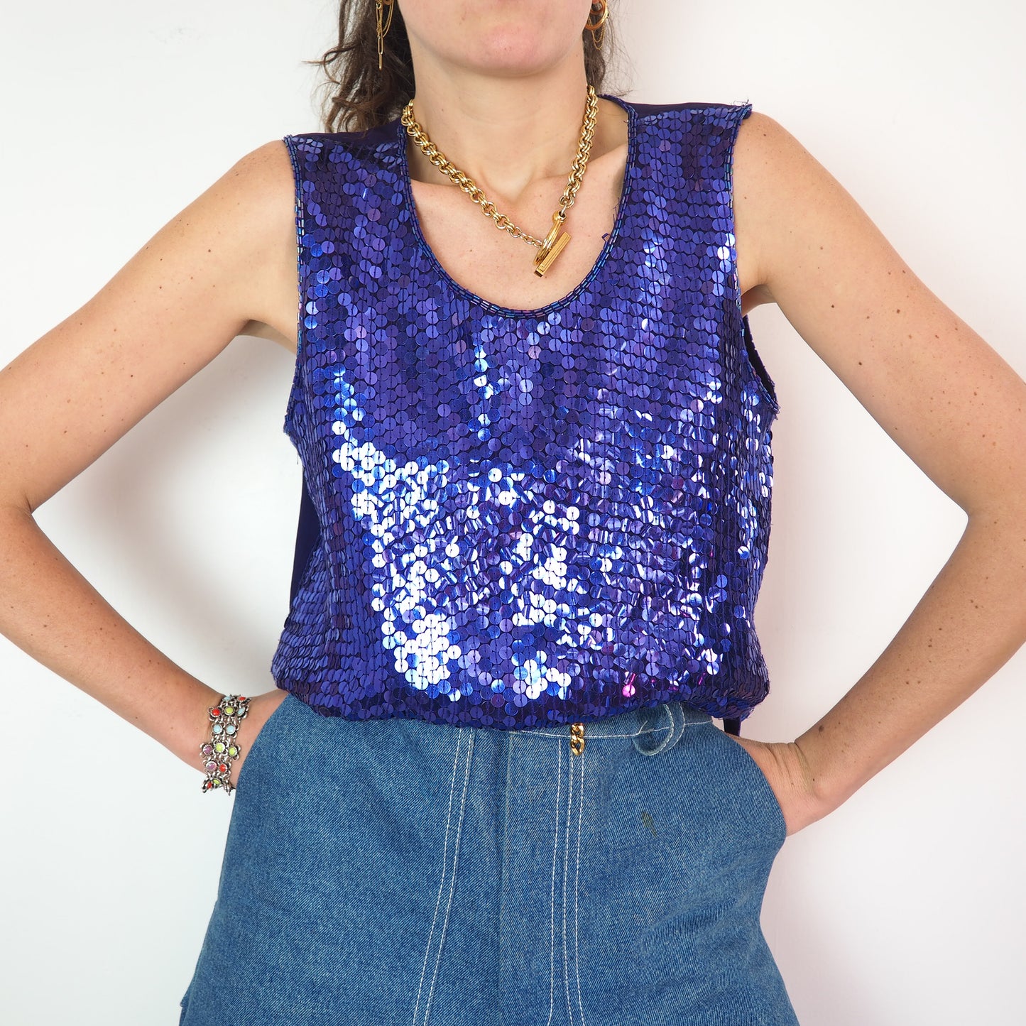Haut sequins 1990