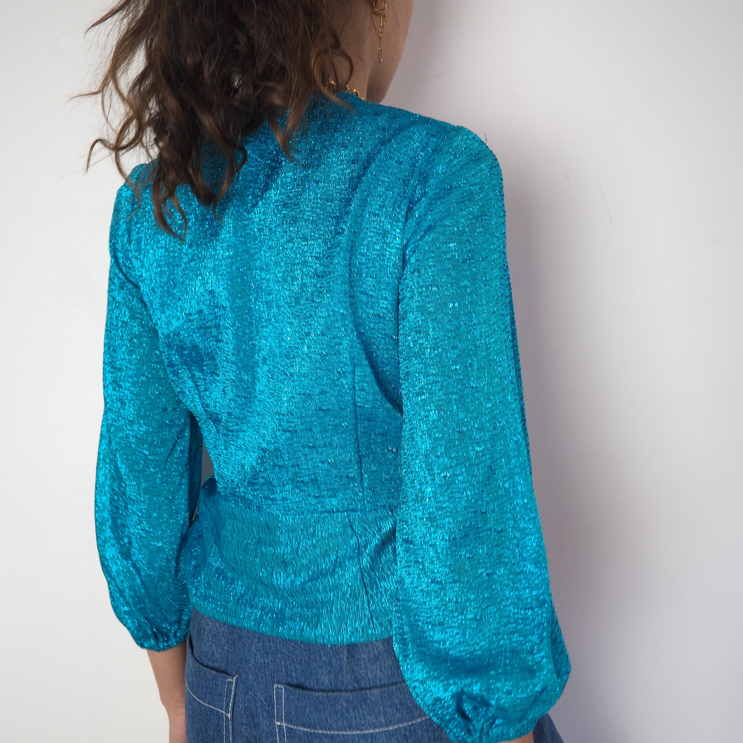 Haut lurex fait main 1970