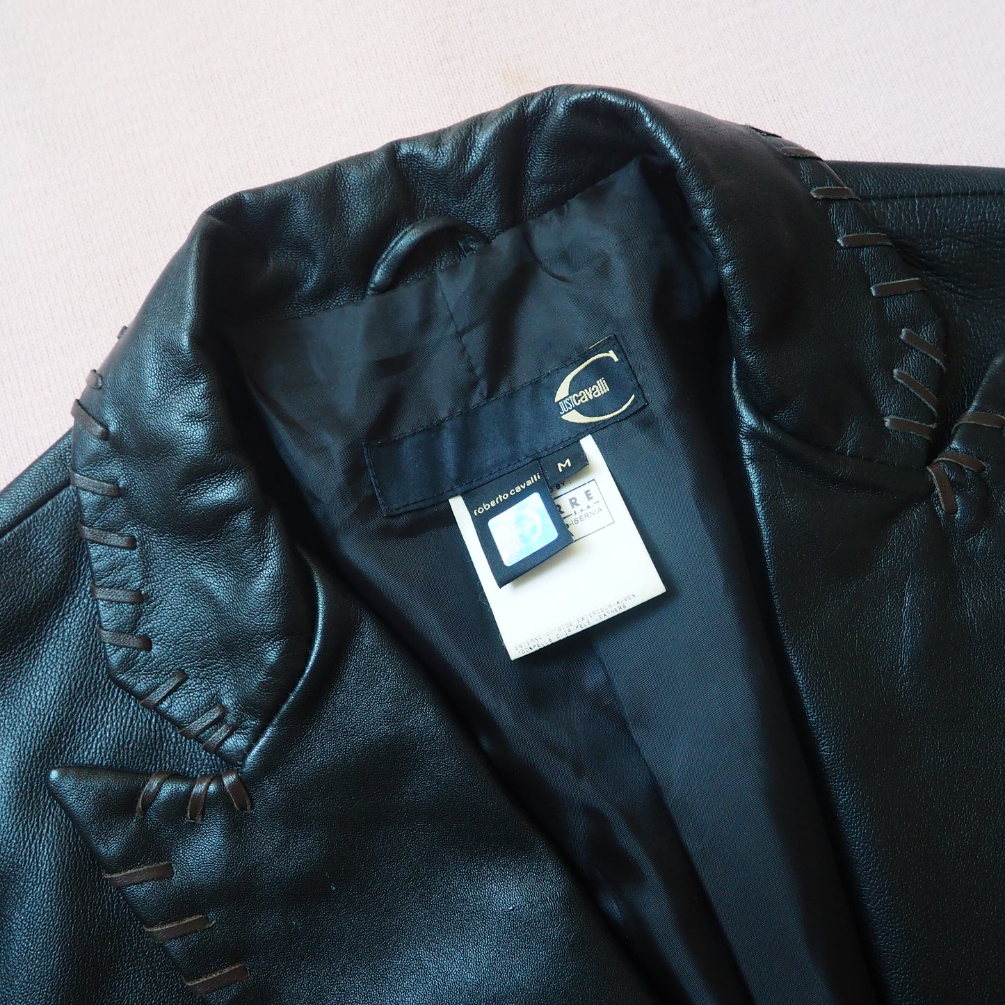 ROBERTO CAVALLI leather jacket (M)