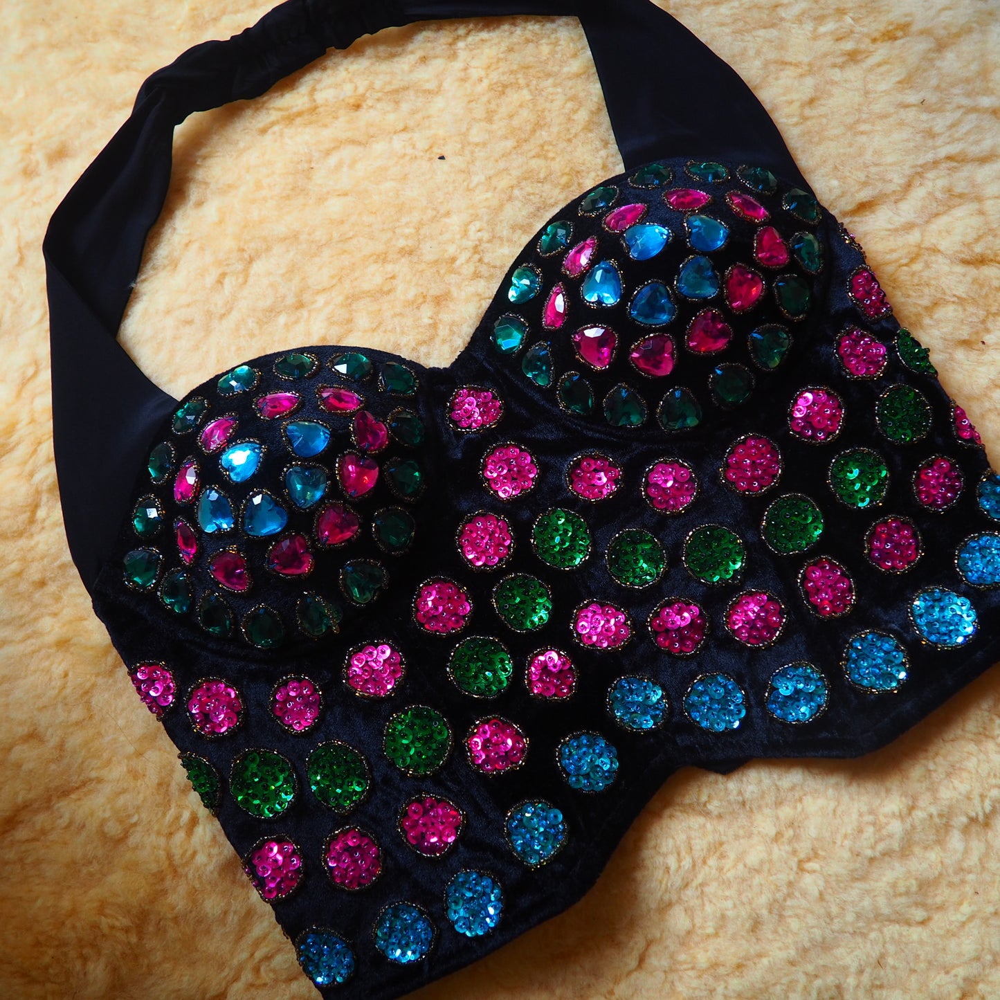 80's sequin bustier (M-L)