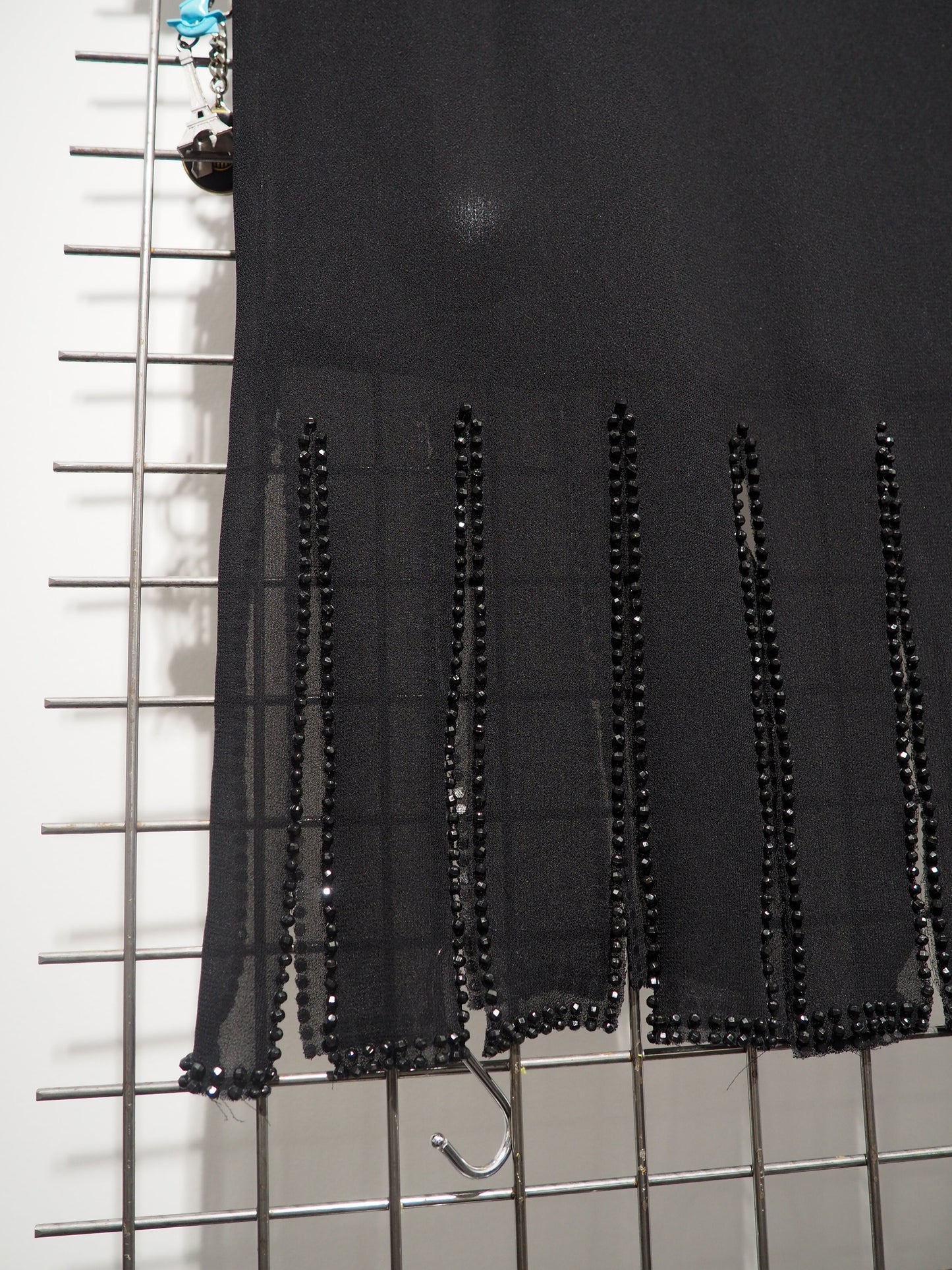 Jupe avec franges à strass 1990