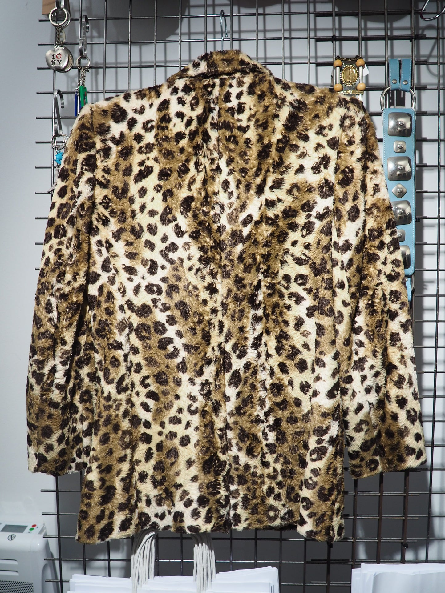 Veste fausse fourrure léopard 1990