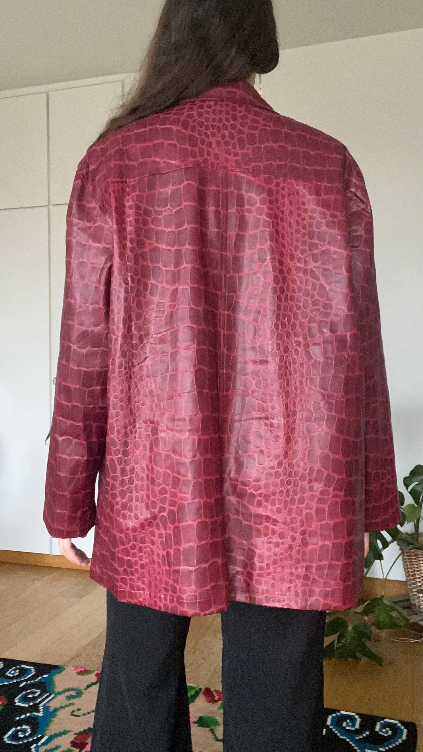 Veste croco rouge 1990