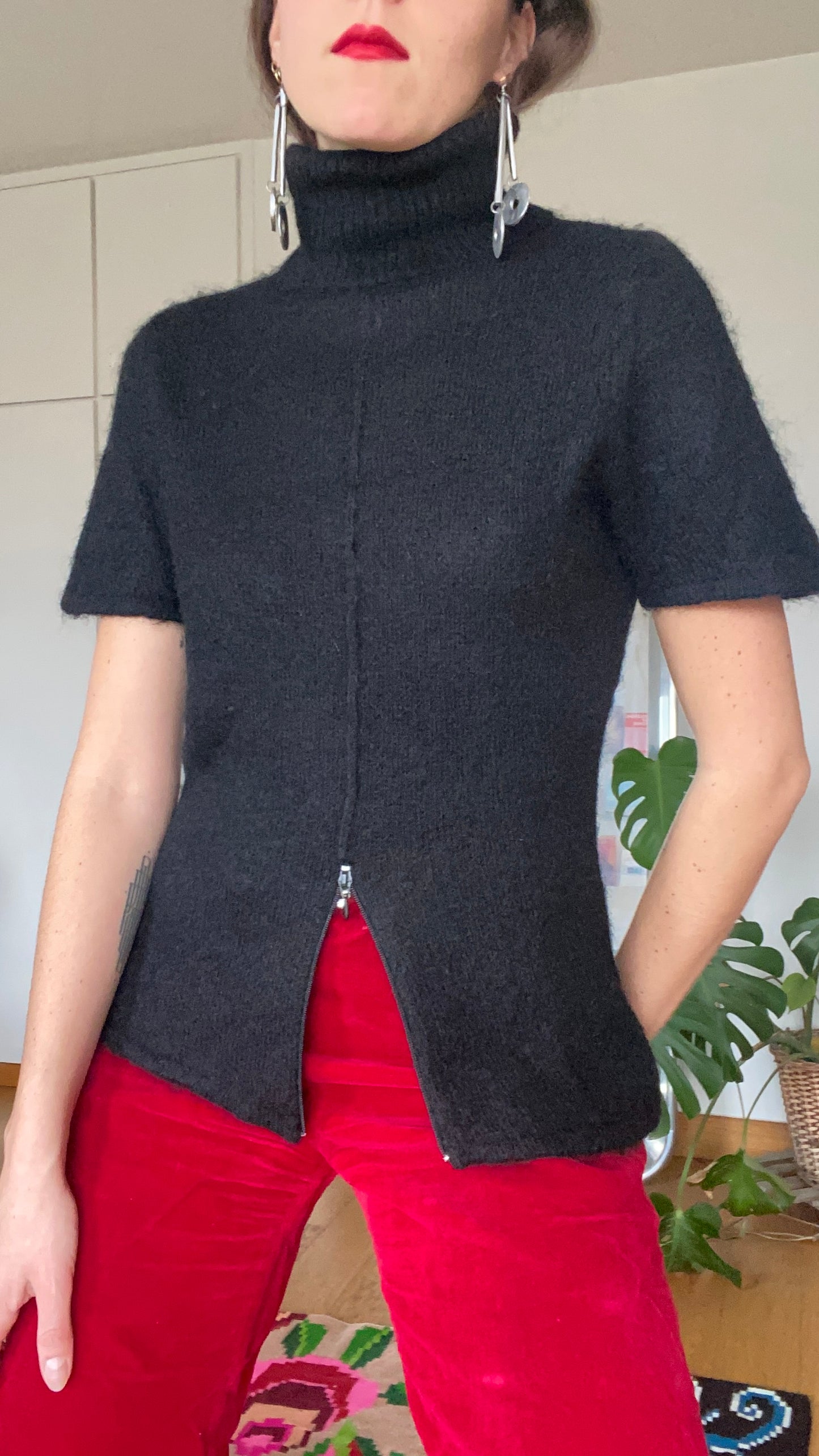 Pull en mohair zippé 1990