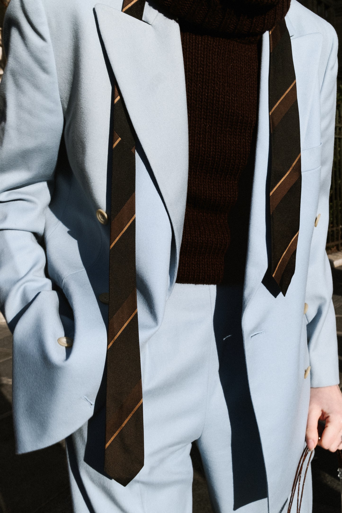 Costume en laine bleu 1990