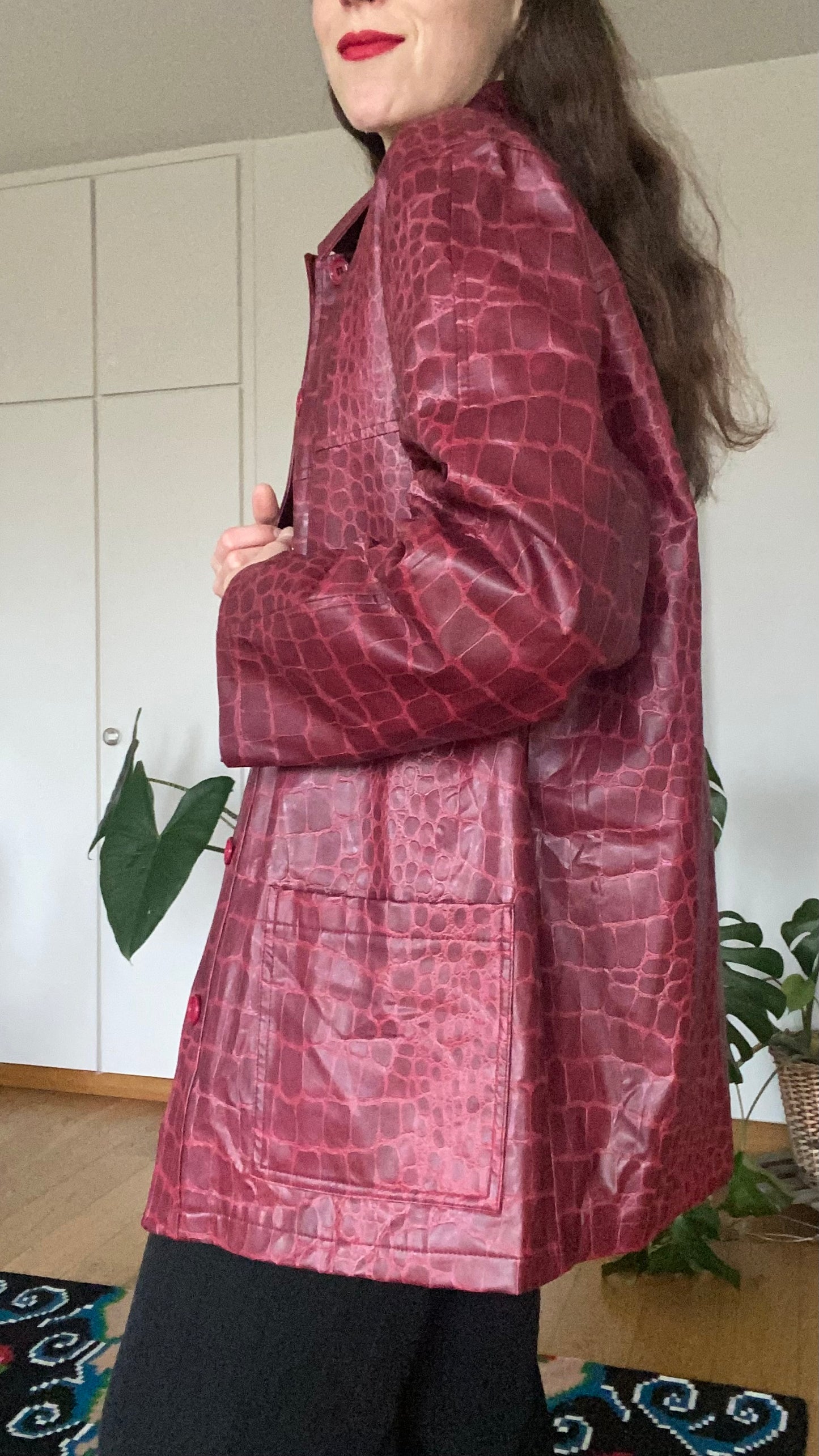 Veste croco rouge 1990