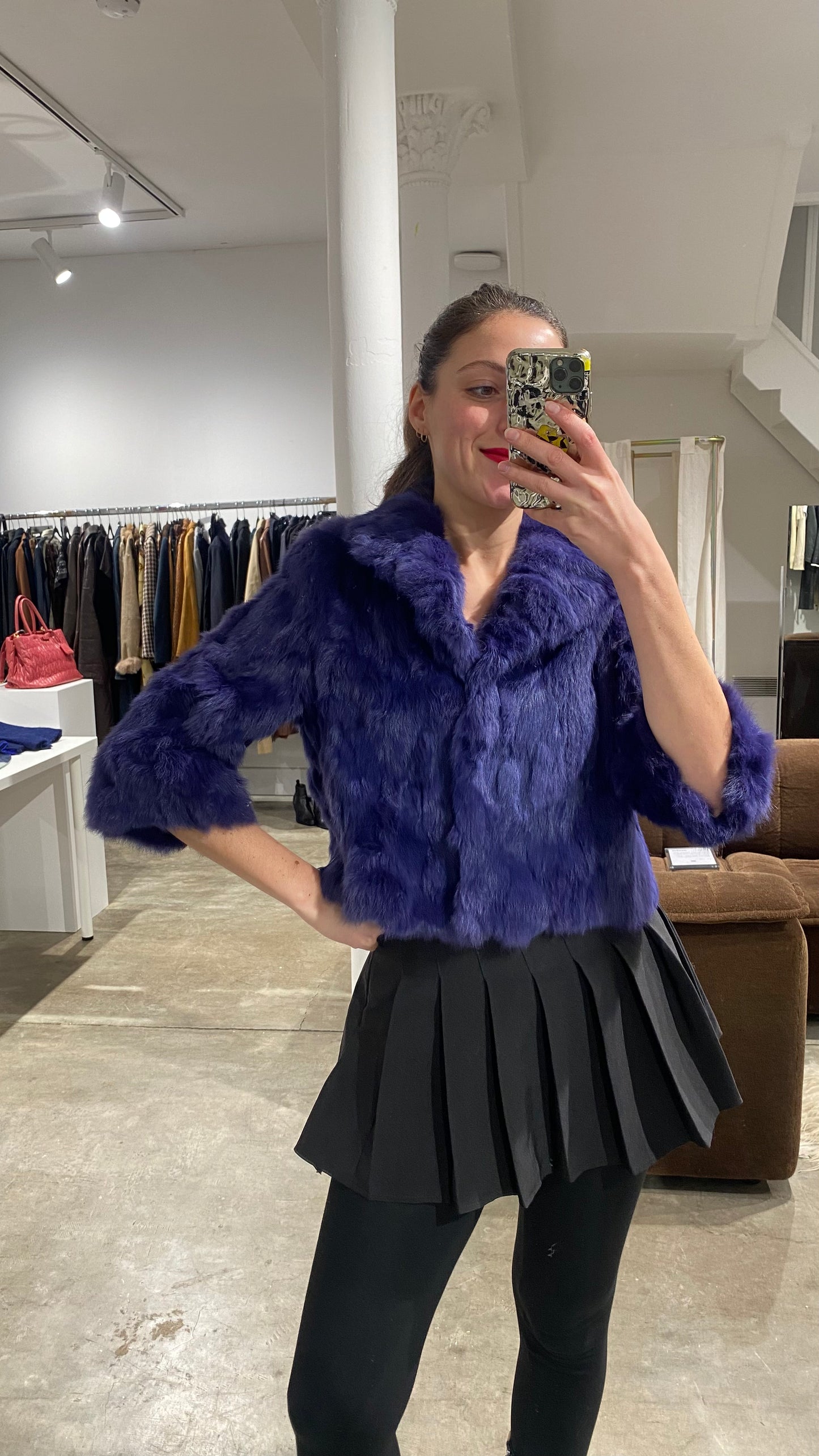 Boléro fourrure de lapin