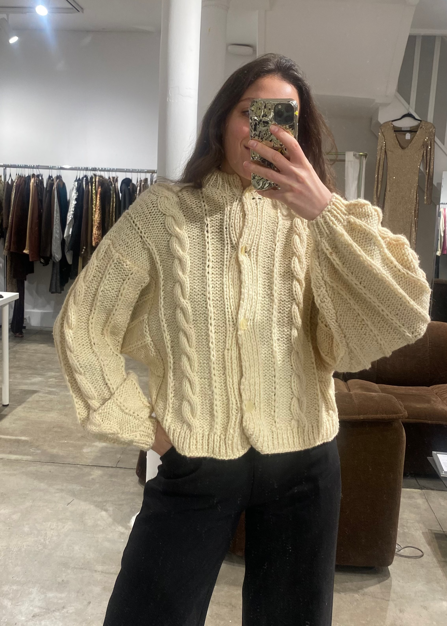 Cardigan fait main 1980