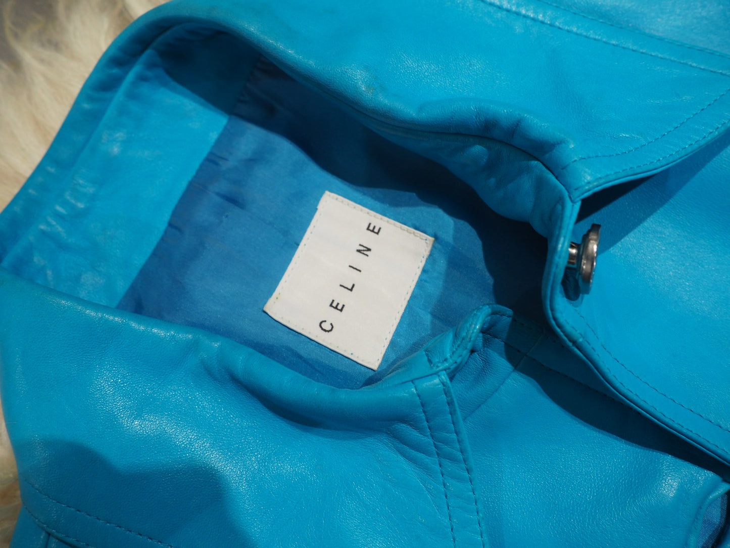 Veste en cuir CELINE SS 2000