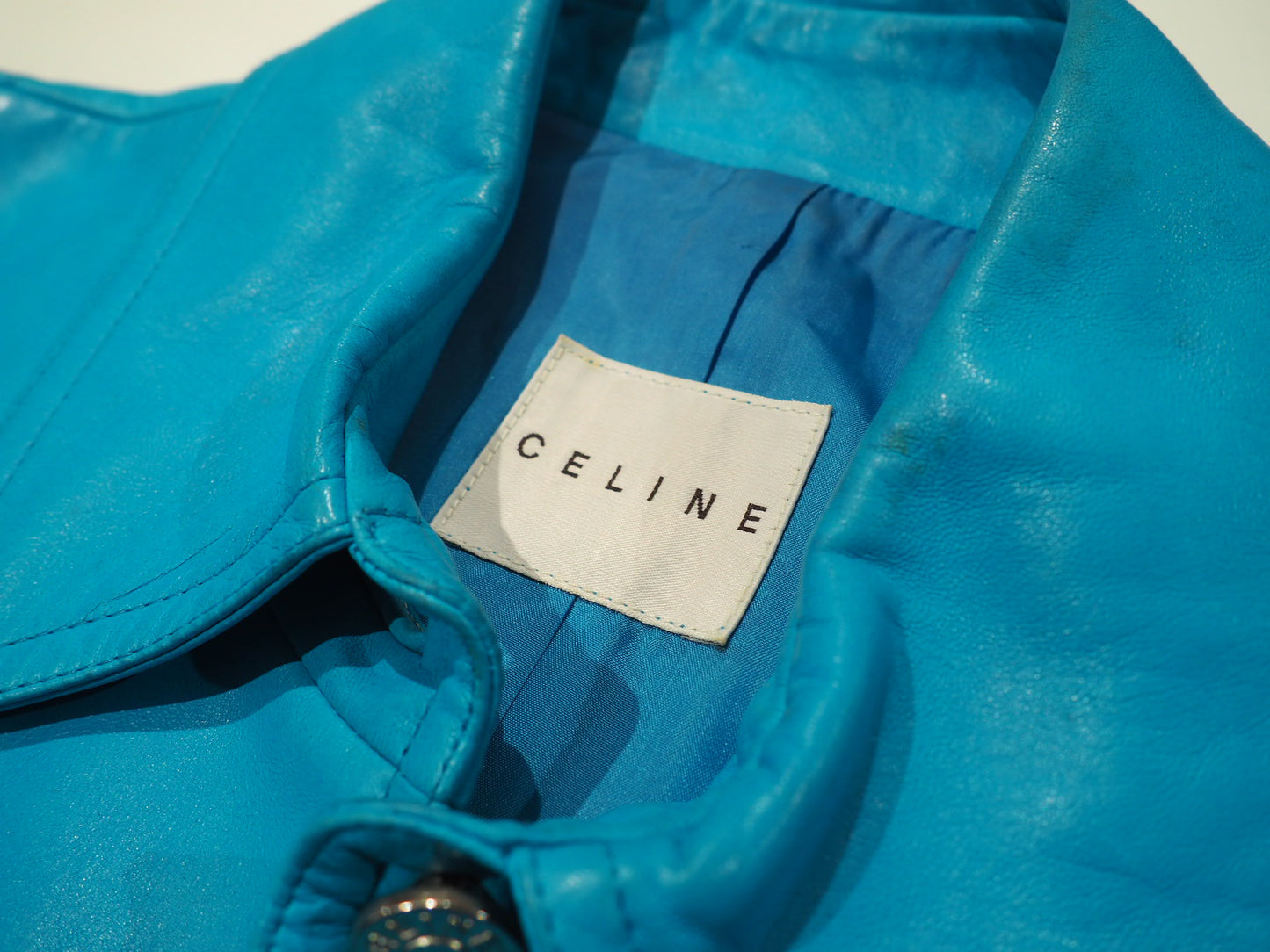 Veste en cuir CELINE SS 2000