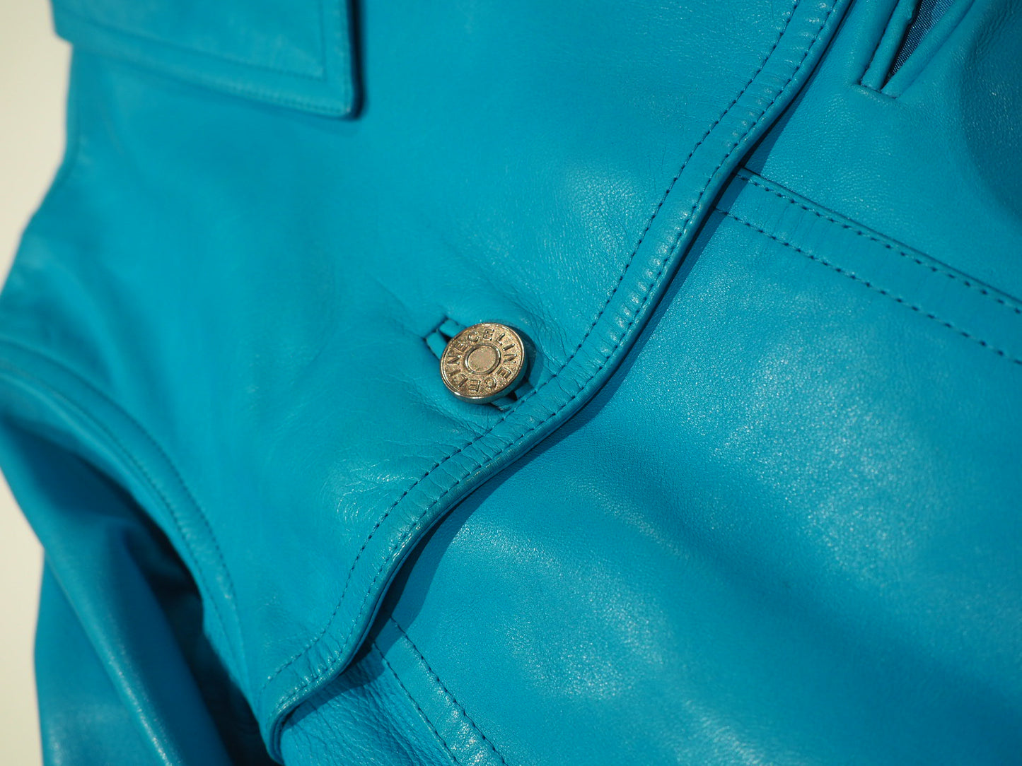 Veste en cuir CELINE SS 2000