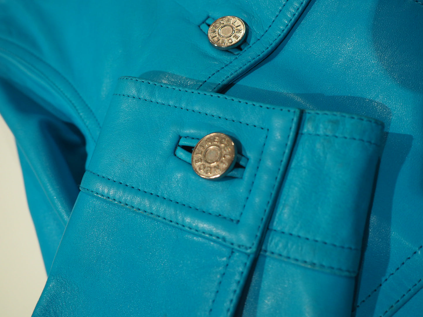 Veste en cuir CELINE SS 2000