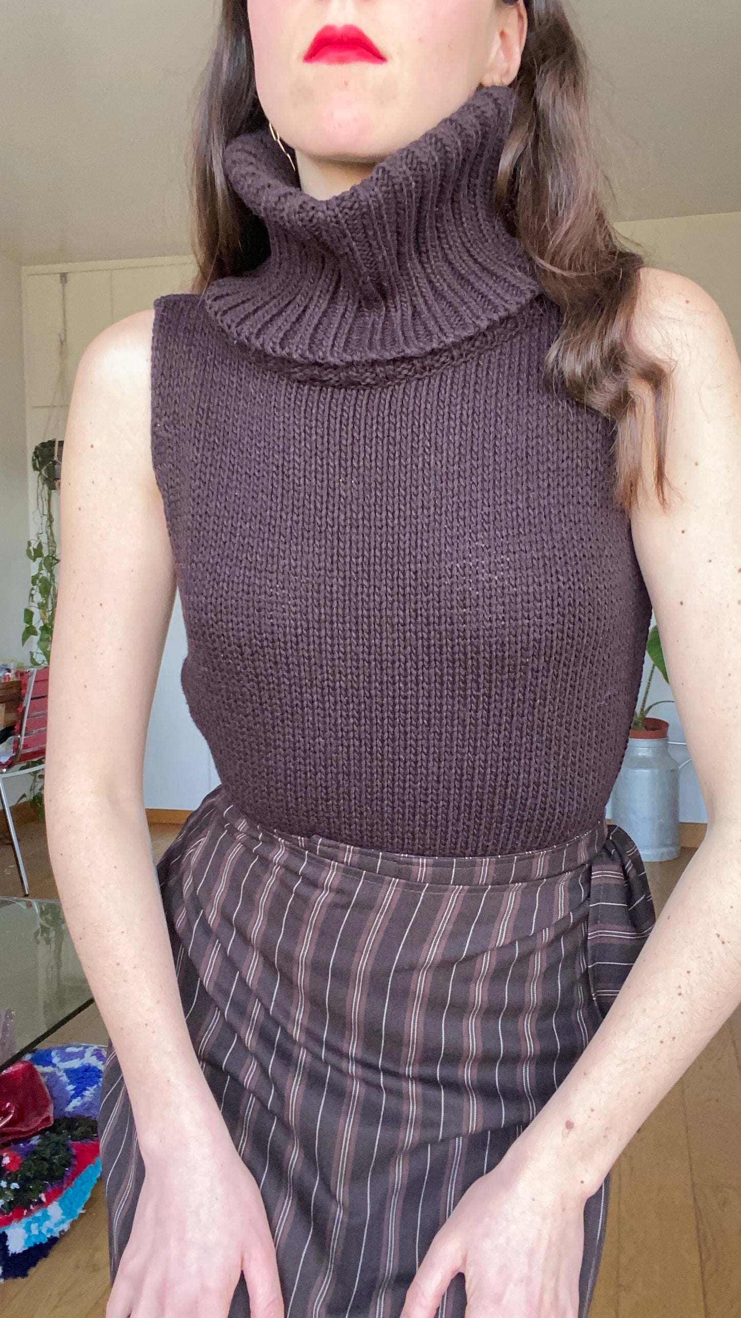 Top col roulé - ceinture cuir NAF NAF