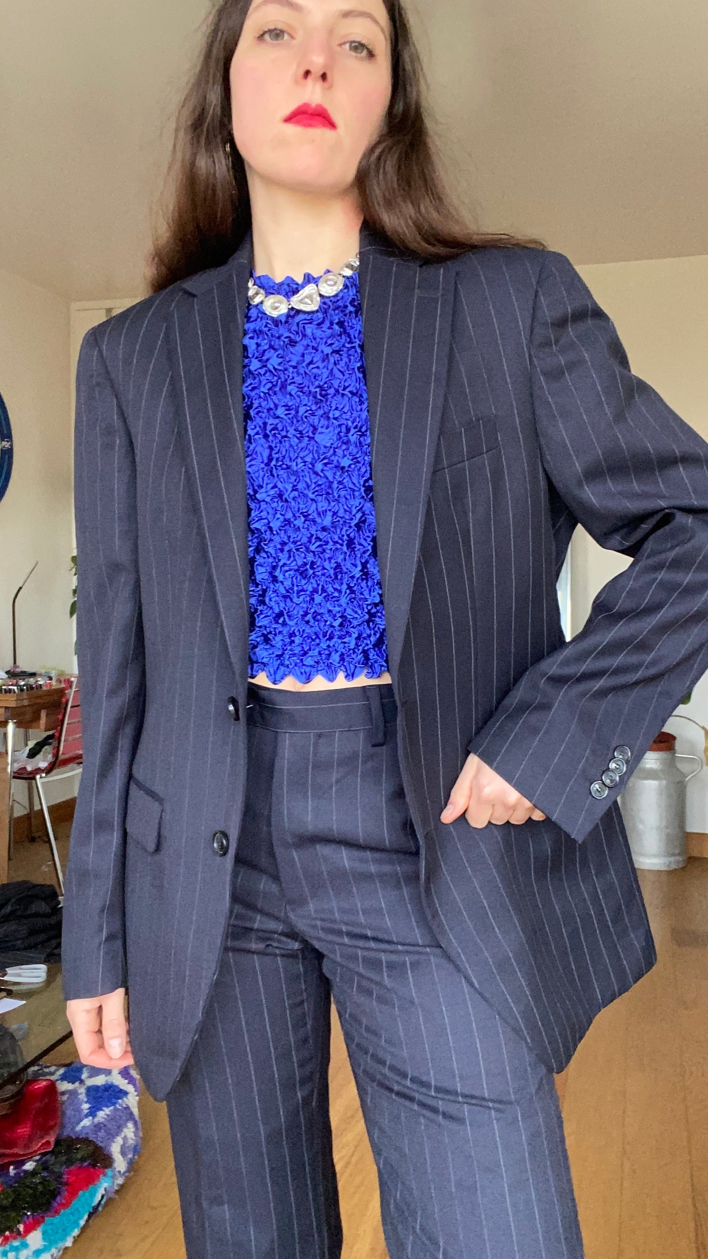 Costume bleu marine 1990