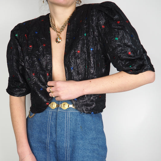 90's lurex bolero (S)