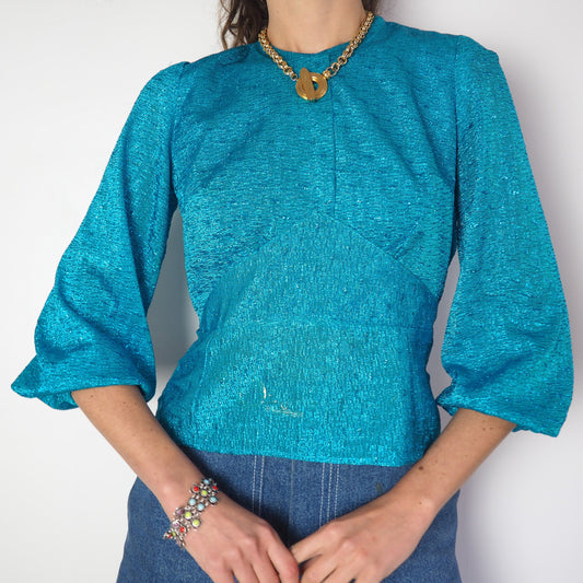 Haut lurex fait main 1970