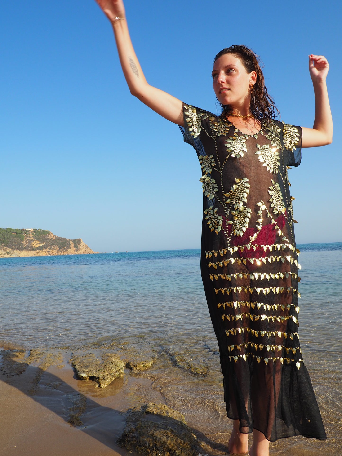 90's tulle sequin dress (S-L)