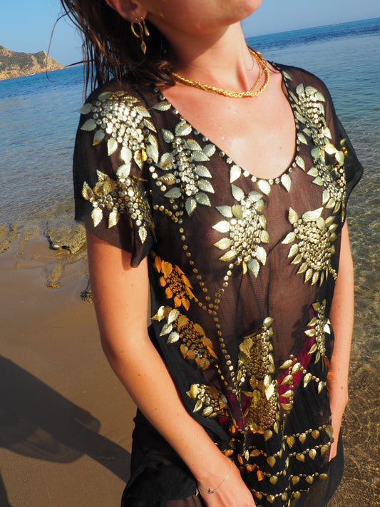 90's tulle sequin dress (S-L)