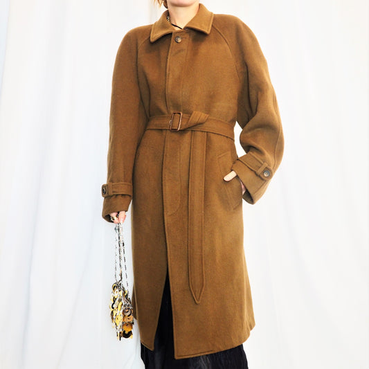80's LODEN wool coat (L-XL)