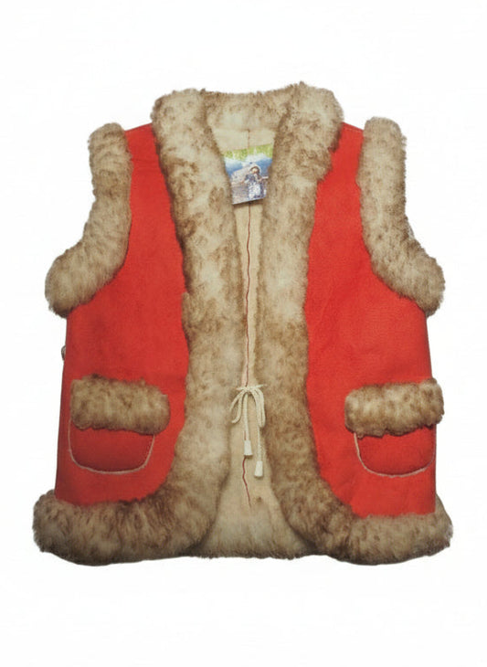 Gilet peau retournée 1980