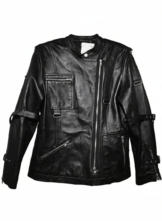 Veste en cuir zippée