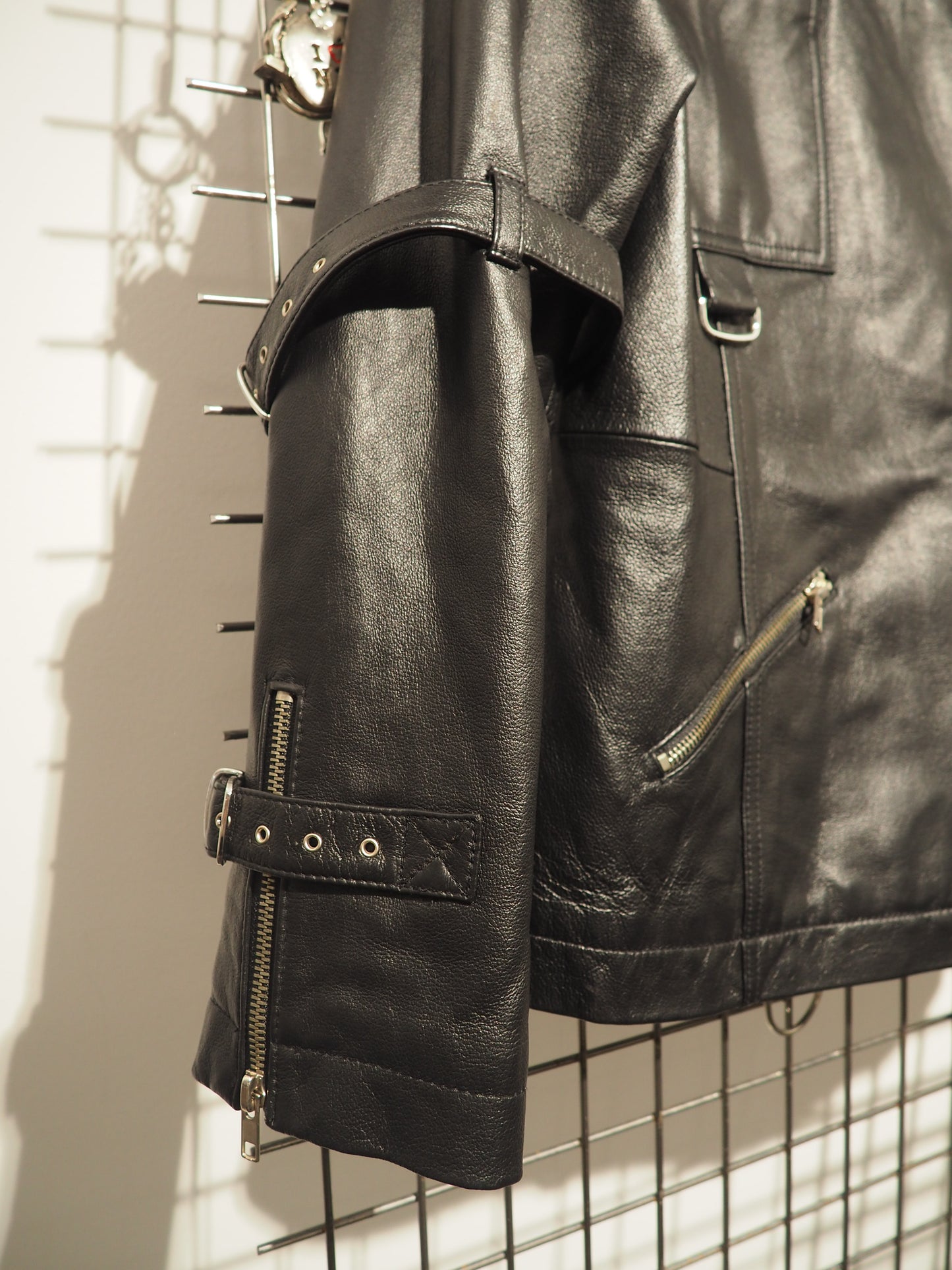 Veste en cuir zippée