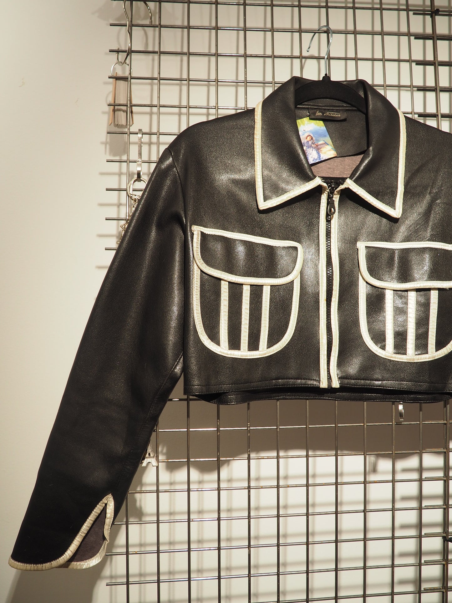 Boléro simili cuir 1990