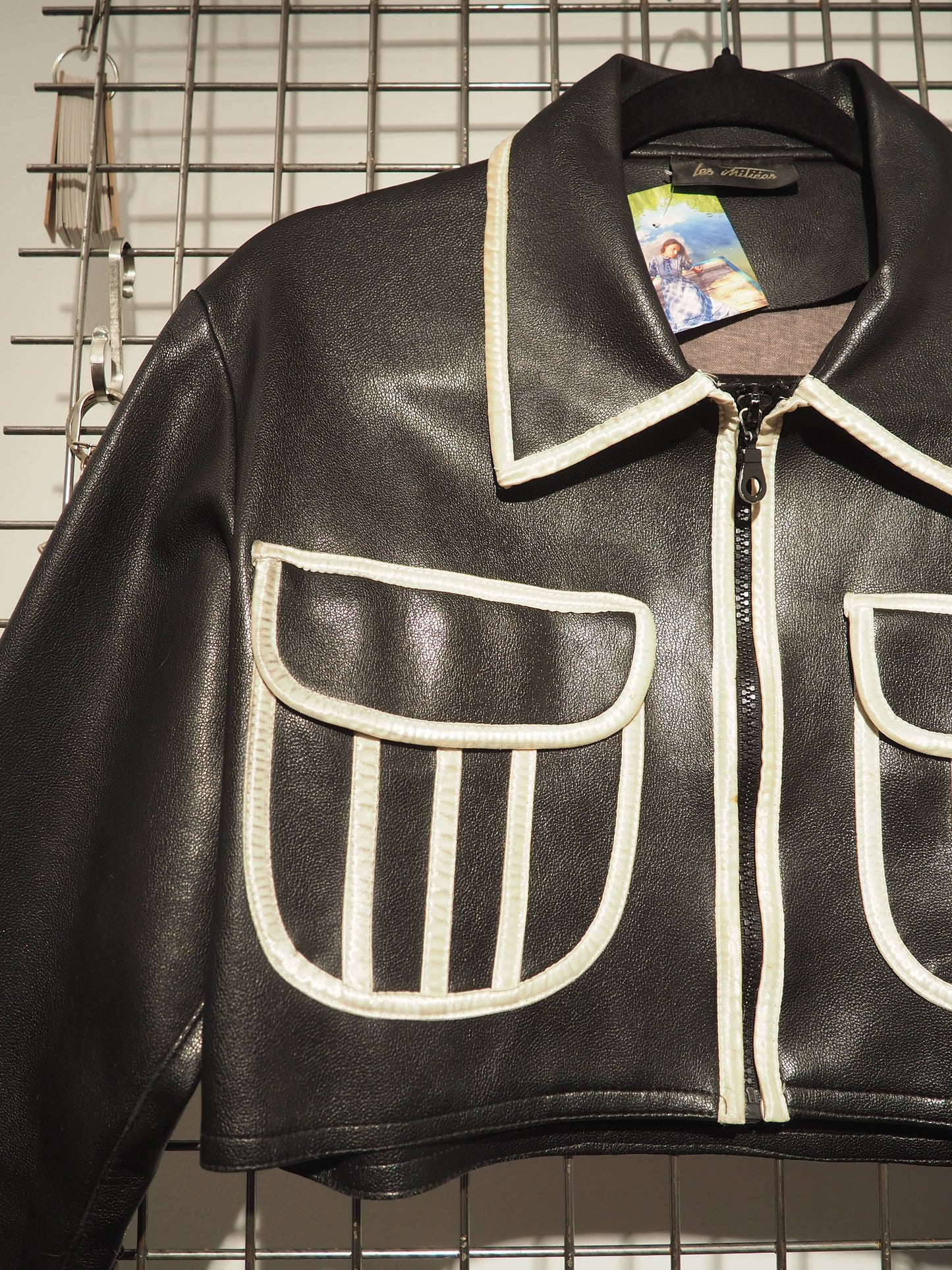 Boléro simili cuir 1990