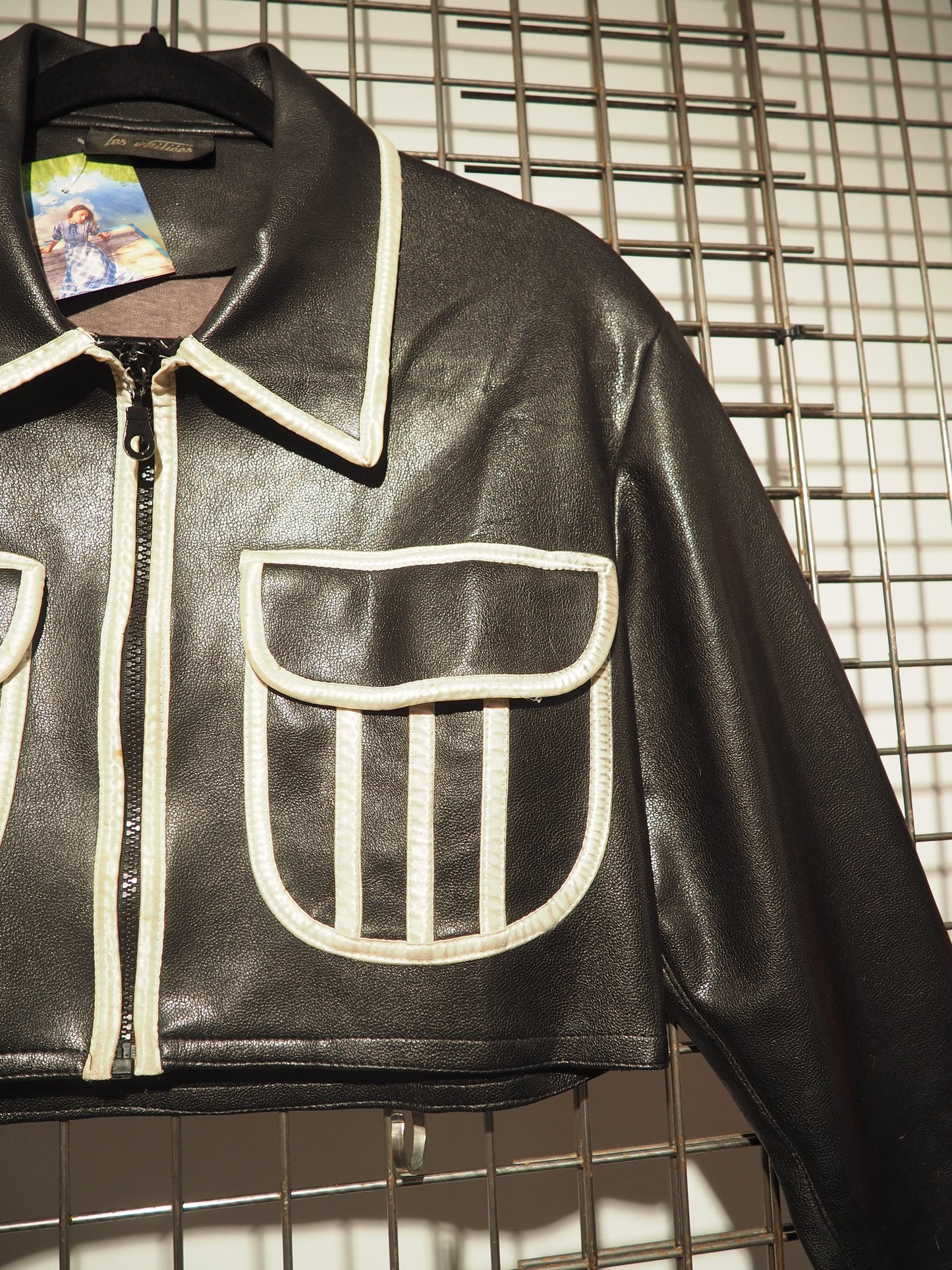 Boléro simili cuir 1990