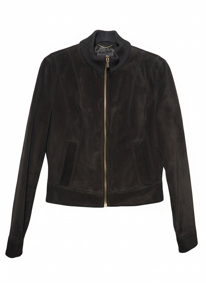 VERSACE - Blouson en daim versus Versace