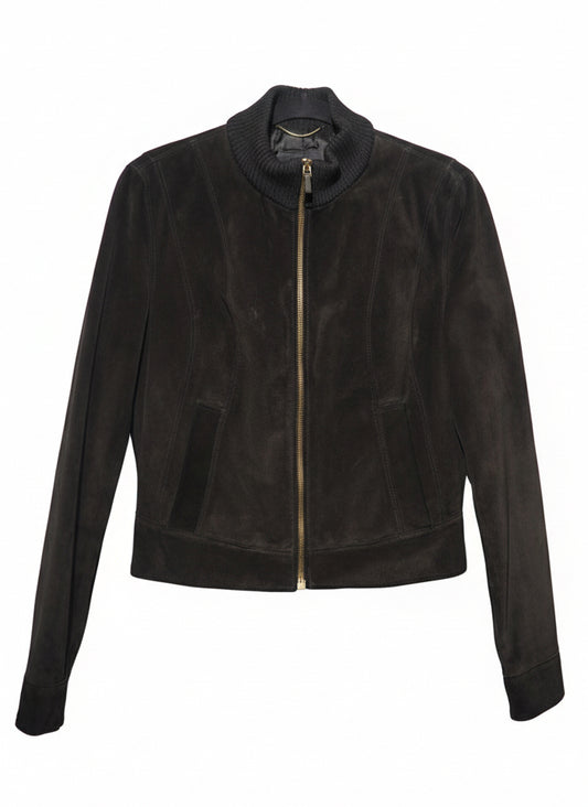 VERSACE - Blouson en daim versus Versace