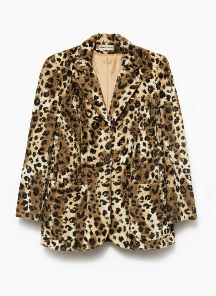 Veste fausse fourrure léopard 1990