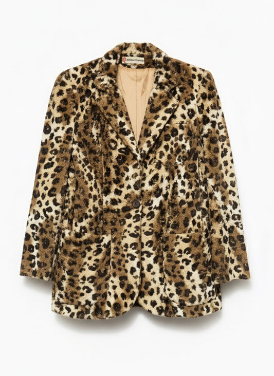 Veste fausse fourrure léopard 1990