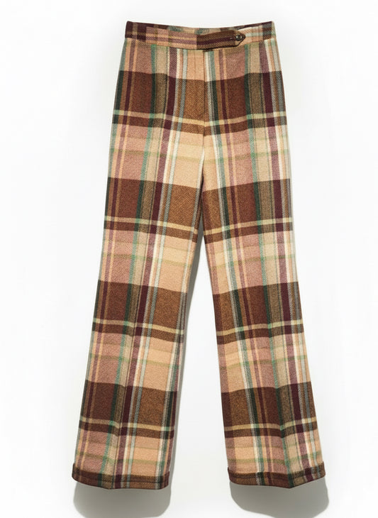 Pantalon tartan flare 1970