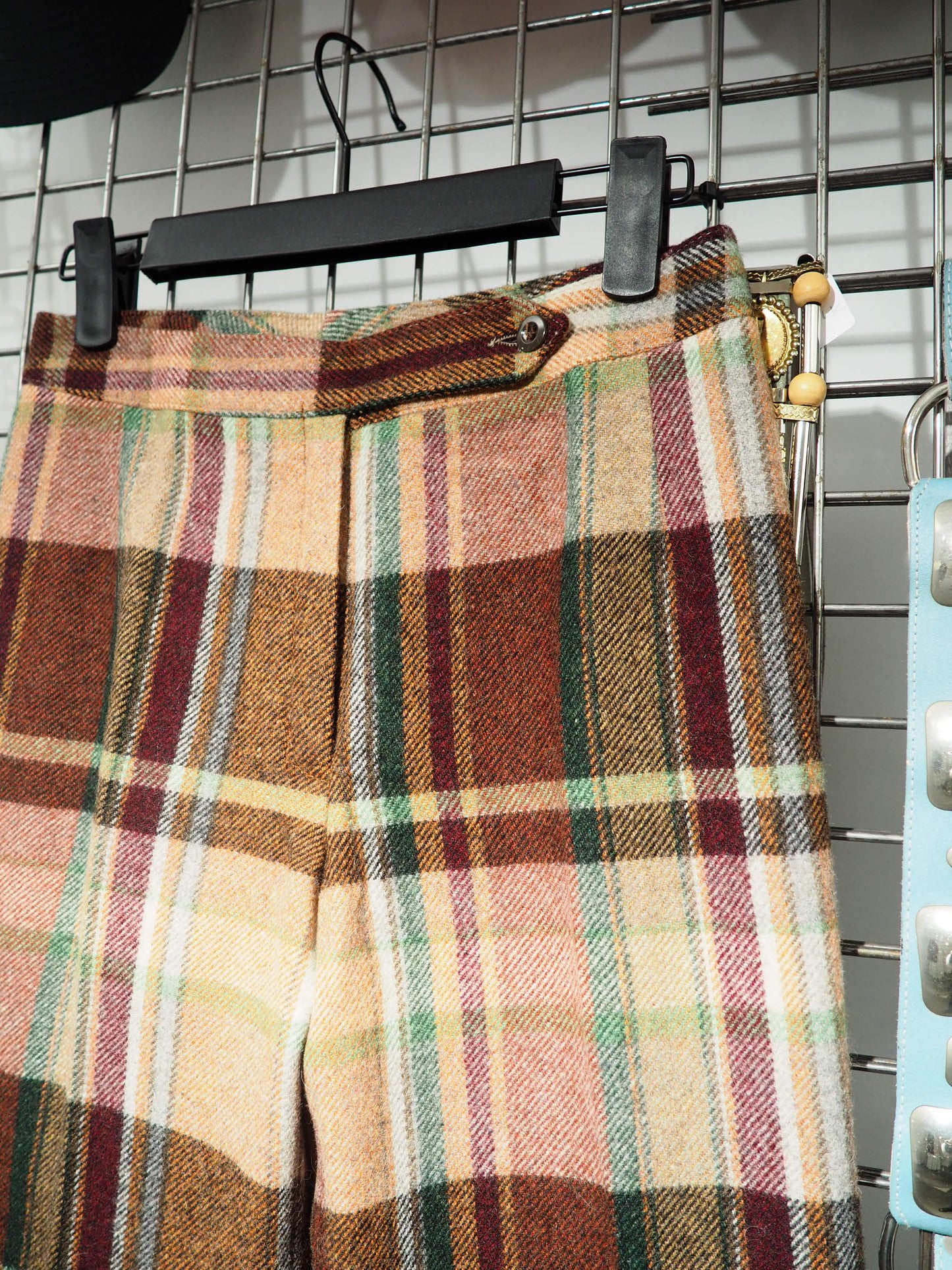 Pantalon tartan flare 1970