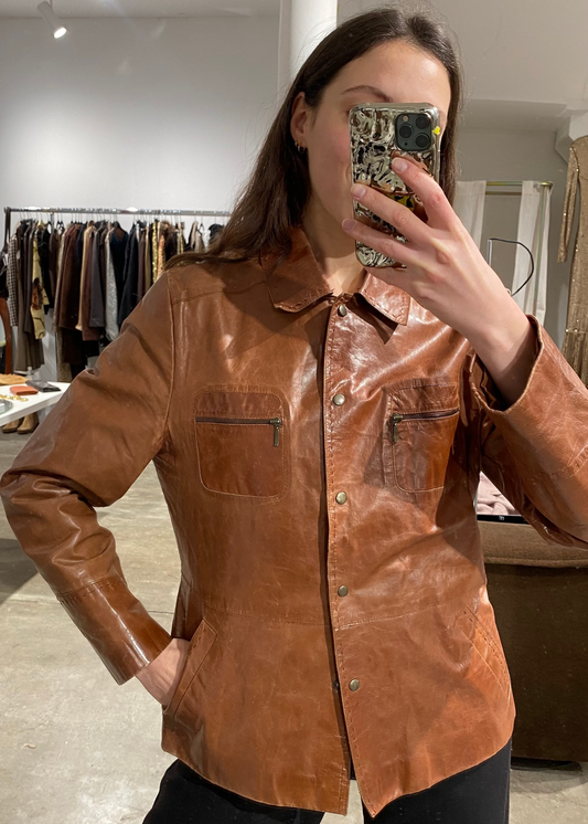 Veste légère en cuir